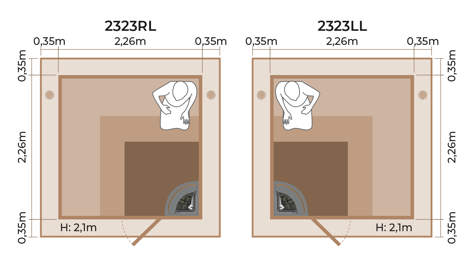 Outdoor-Sauna-Room-Horizontal-Panel-2323RL-LL