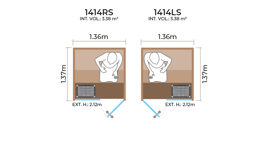 Glass-Front-Sauna-Room-Horizontal-Panel-1414RS-LS Glass-Front-Sauna-Room-Horizontal-Panel-1414RS-LS