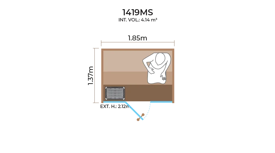 Glass-Front-Sauna-Room-Horizontal-Panel-1419MS Glass-Front-Sauna-Room-Horizontal-Panel-1419MS