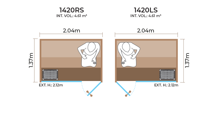 Glass-Front-Sauna-Room-Horizontal-Panel-1420RS-LS Glass-Front-Sauna-Room-Horizontal-Panel-1420RS-LS