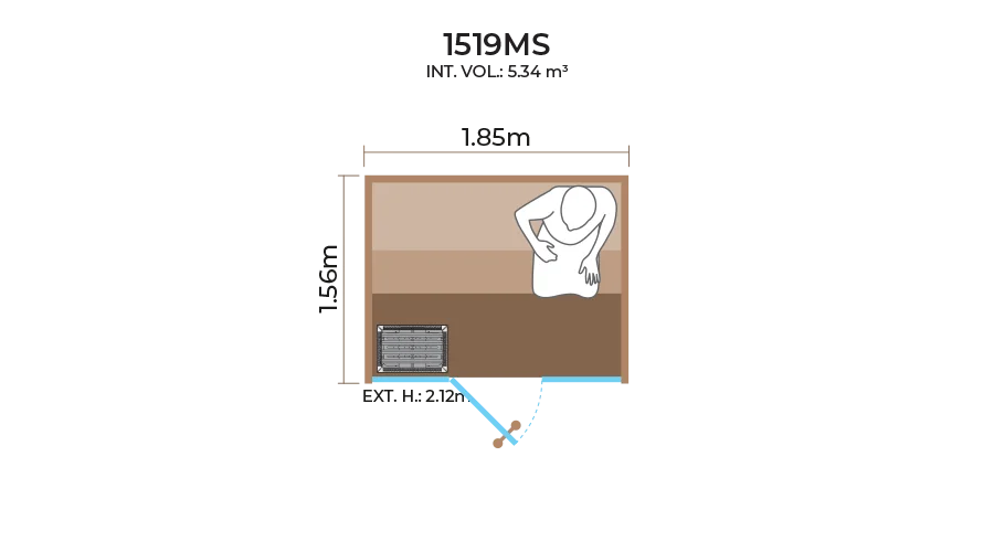 Glass-Front-Sauna-Room-Horizontal-Panel-1519MS Glass-Front-Sauna-Room-Horizontal-Panel-1519MS