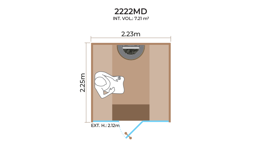 Glass-Front-Sauna-Room-Horizontal-Panel-2222MD Glass-Front-Sauna-Room-Horizontal-Panel-2222MD
