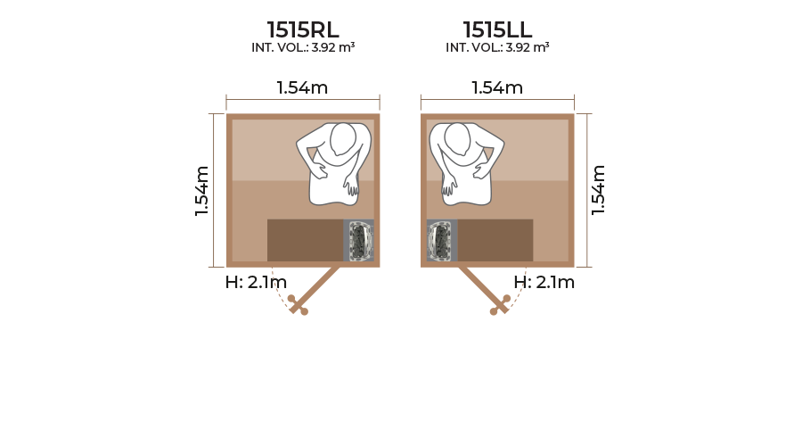 Standard Sauna Room Horizontal Panel-1515RL-LL