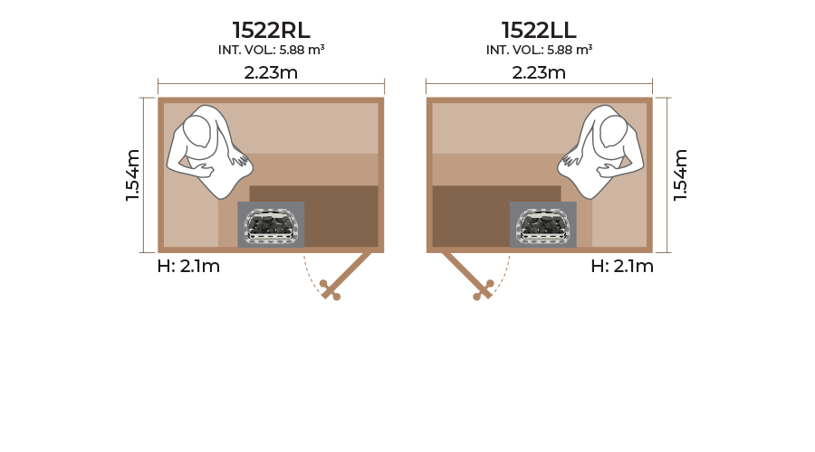 Standard Sauna Room Horizontal Panel-1522RL-LL