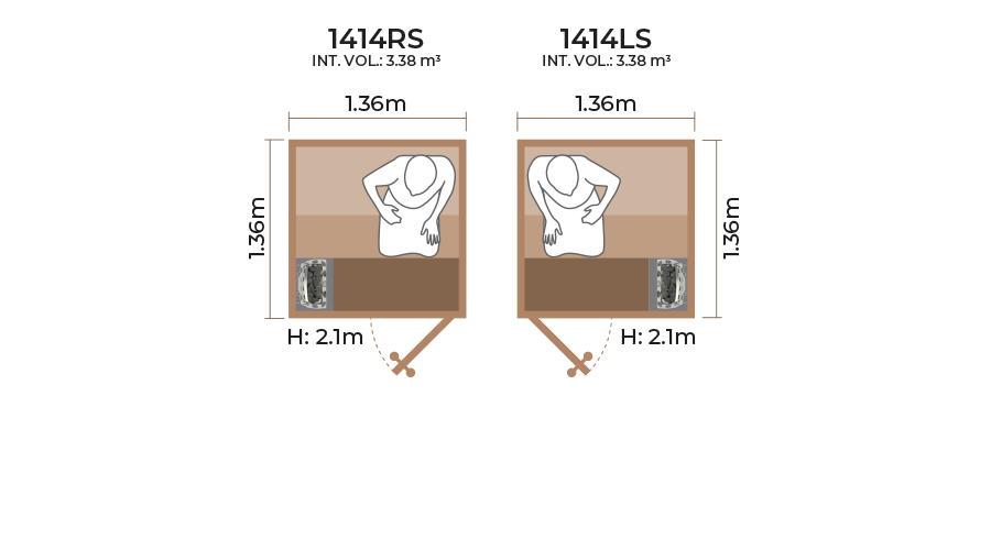 Standard Sauna Room Horizontal Panel-1414RS-LS